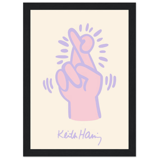 Keith Haring - Crossed Fingers V.2 - Aurora Designs