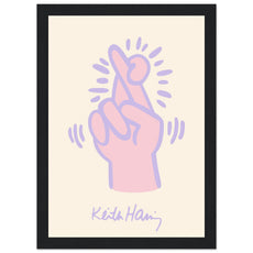 Keith Haring - Crossed Fingers V.2 - Aurora Designs