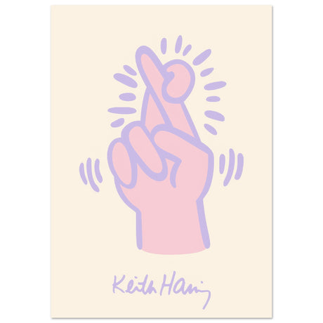 Keith Haring - Crossed Fingers V.2 - Aurora Designs