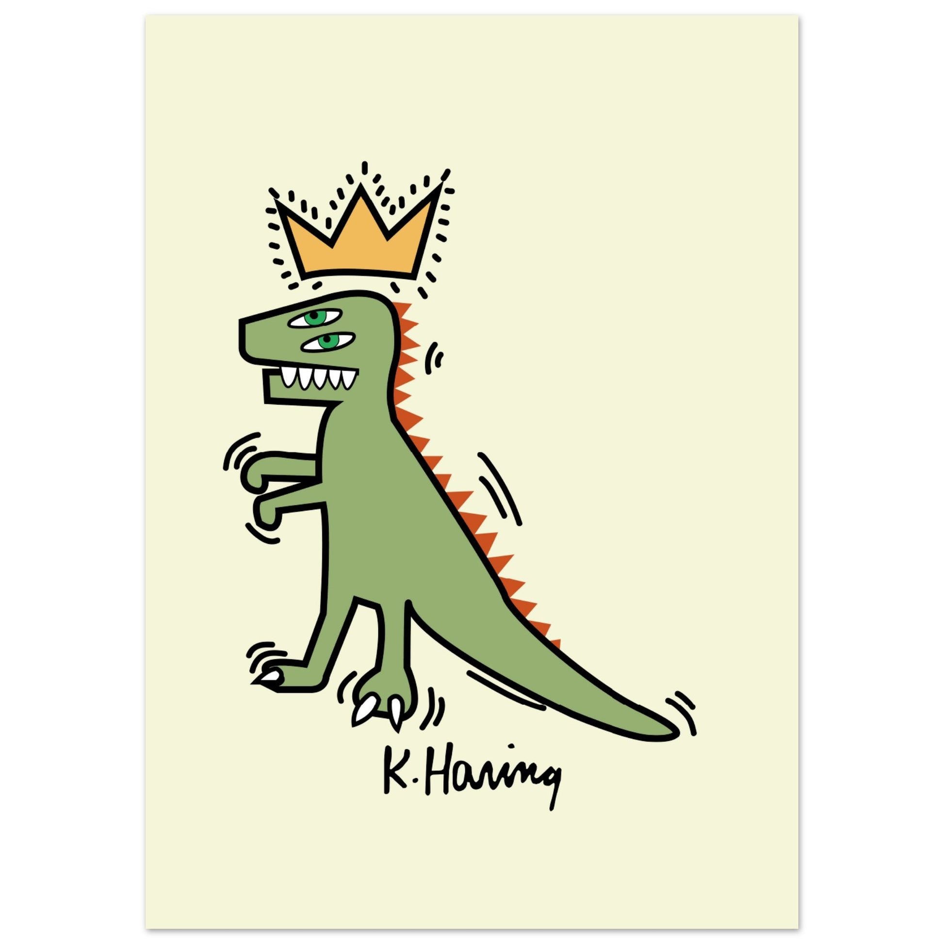 Keith Haring - Dinosaurier V.2 - Aurora Designs