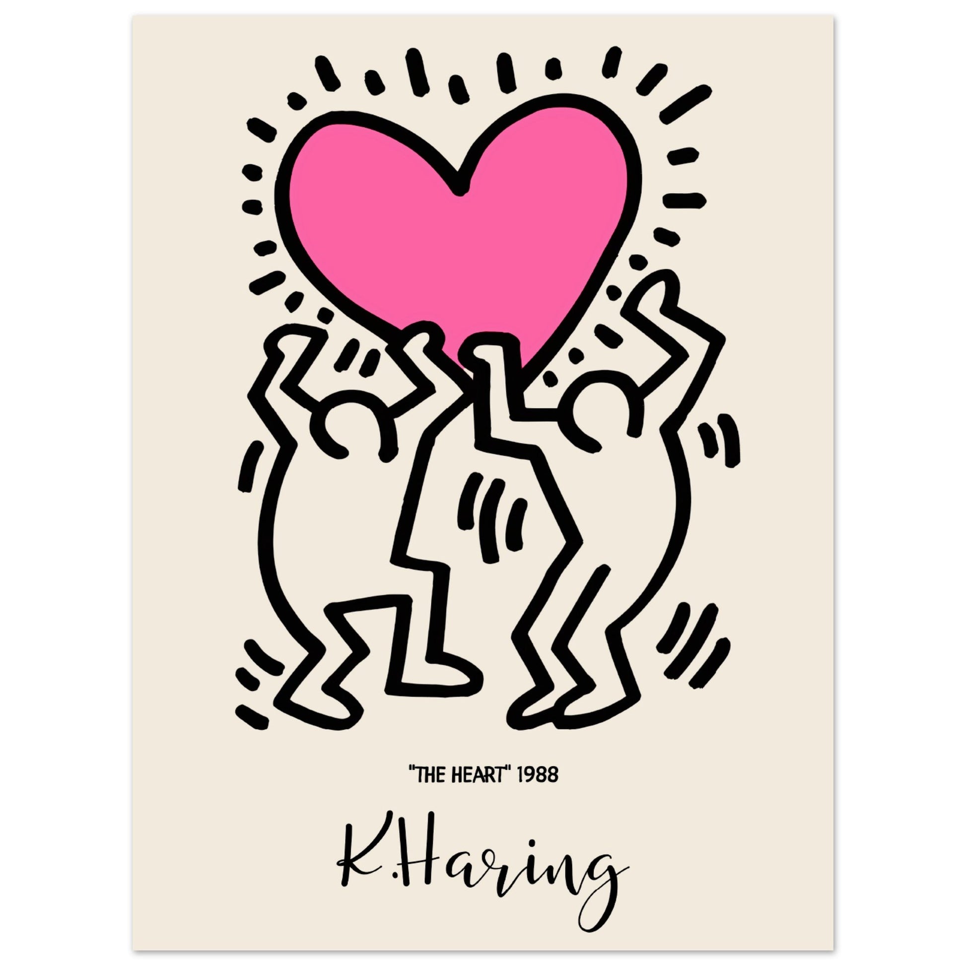 Keith Haring - The Heart, 1988 V.1 - Aurora Designs