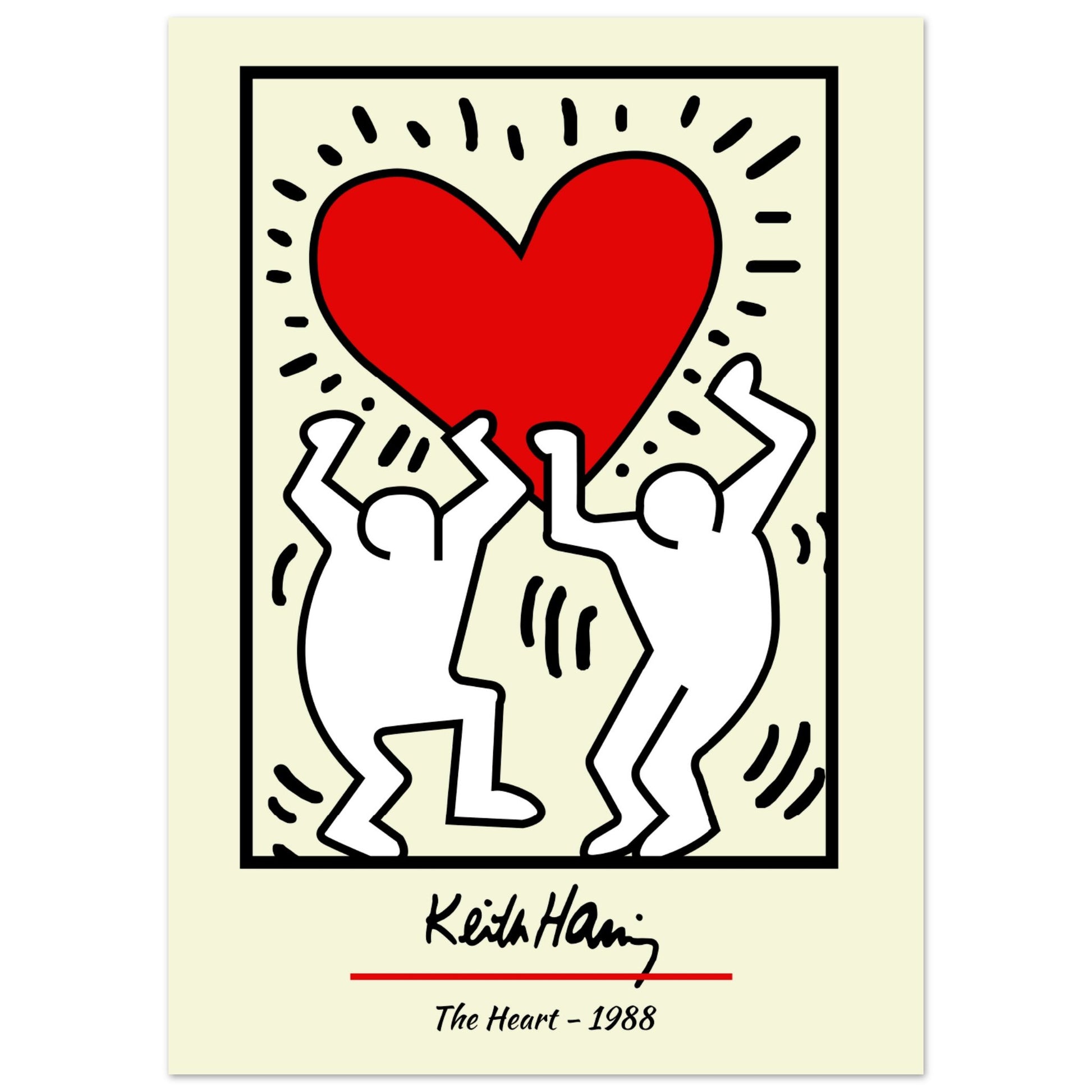 Keith Haring - The Heart, 1988 V.2 - Aurora Designs