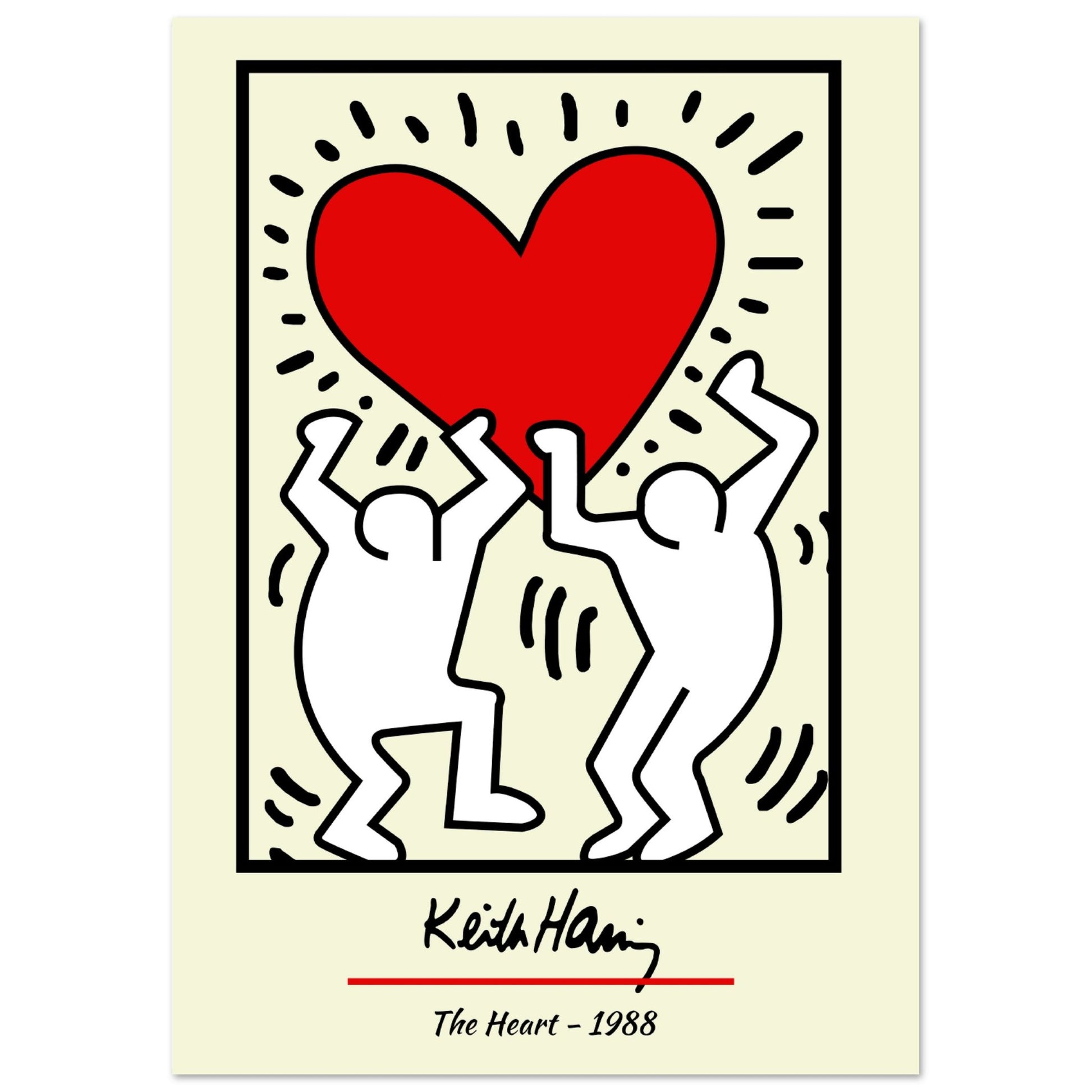 Keith Haring - The Heart, 1988 V.2 - Aurora Designs