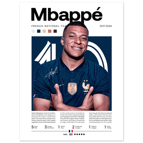 Kylian Mbappé - Französische Fußballnationalmannschaft Edition 2 - Aurora Designs