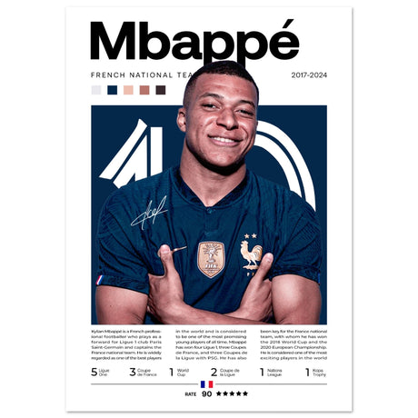 Kylian Mbappé - Französische Fußballnationalmannschaft Edition 2 - Aurora Designs