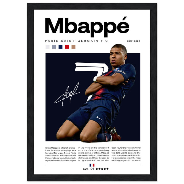 Kylian Mbappé - Paris Saint - Germain - Aurora Designs