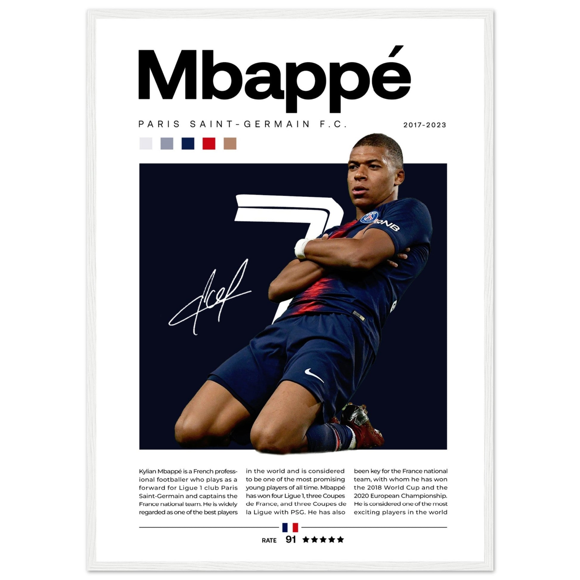 Kylian Mbappé - Paris Saint - Germain - Aurora Designs