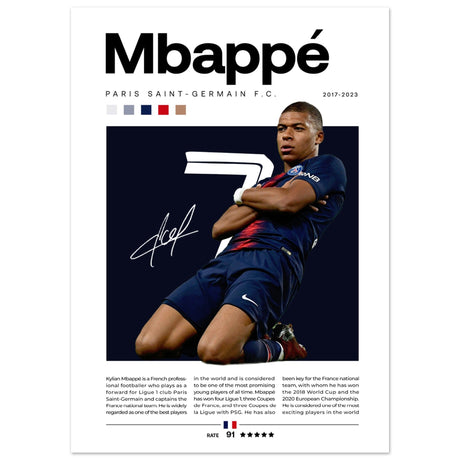 Kylian Mbappé - Paris Saint - Germain - Aurora Designs