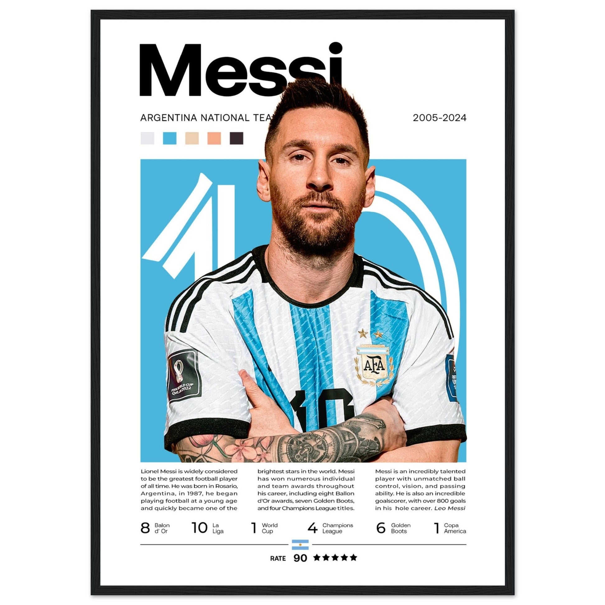 Lionel Messi - Argentinische Fußballnationalmannschaft Edition 1 - Aurora Designs