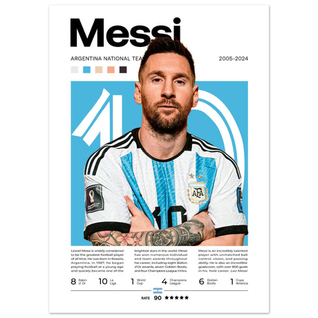 Lionel Messi - Argentinische Fußballnationalmannschaft Edition 1 - Aurora Designs