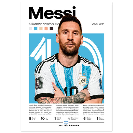 Lionel Messi - Argentinische Fußballnationalmannschaft Edition 1 - Aurora Designs