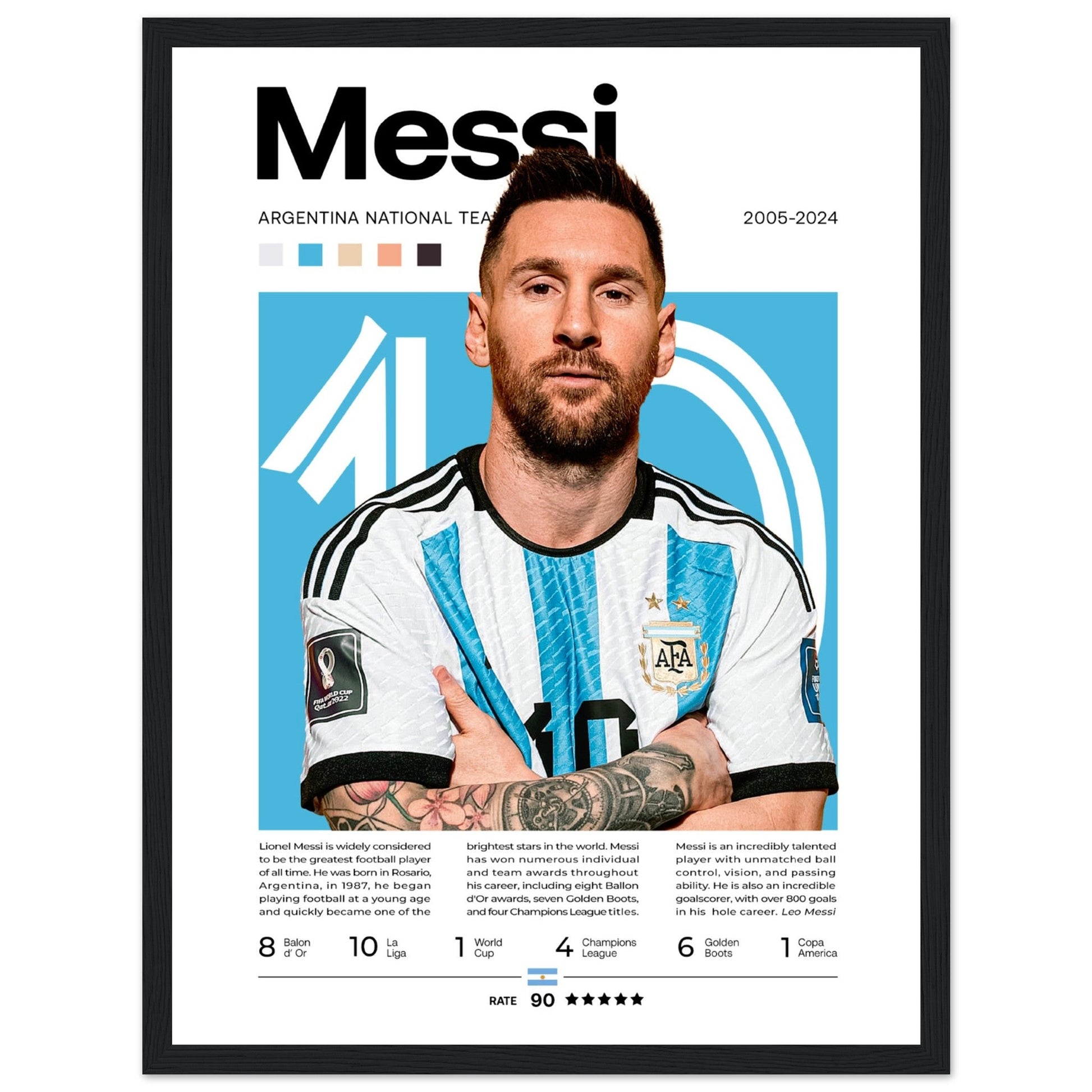 Lionel Messi - Argentinische Fußballnationalmannschaft Edition 1 - Aurora Designs