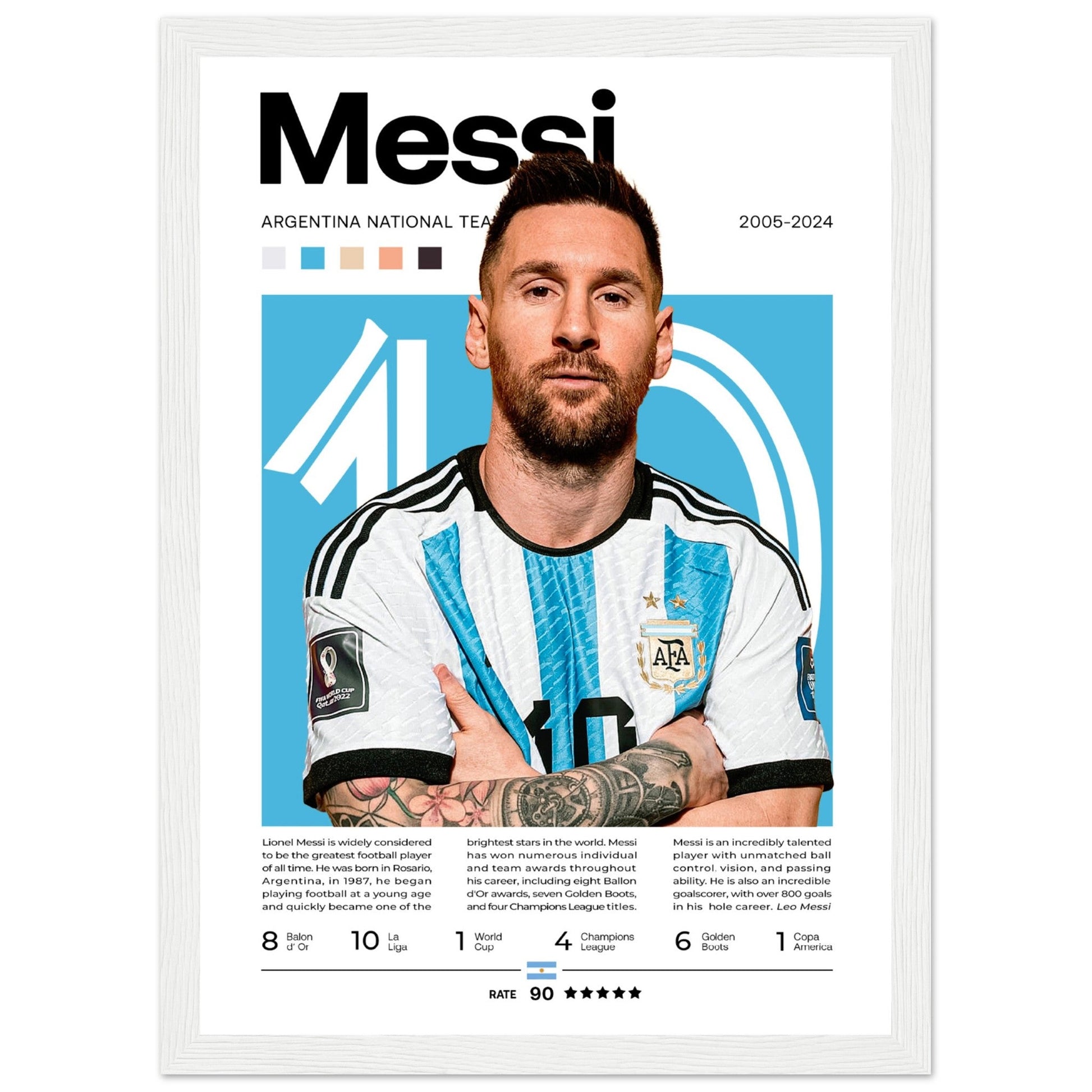 Lionel Messi - Argentinische Fußballnationalmannschaft Edition 1 - Aurora Designs