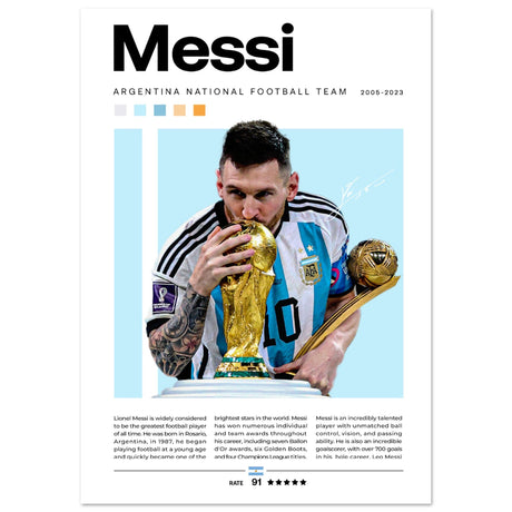 Lionel Messi - Argentinische Fußballnationalmannschaft Edition 2 - Aurora Designs