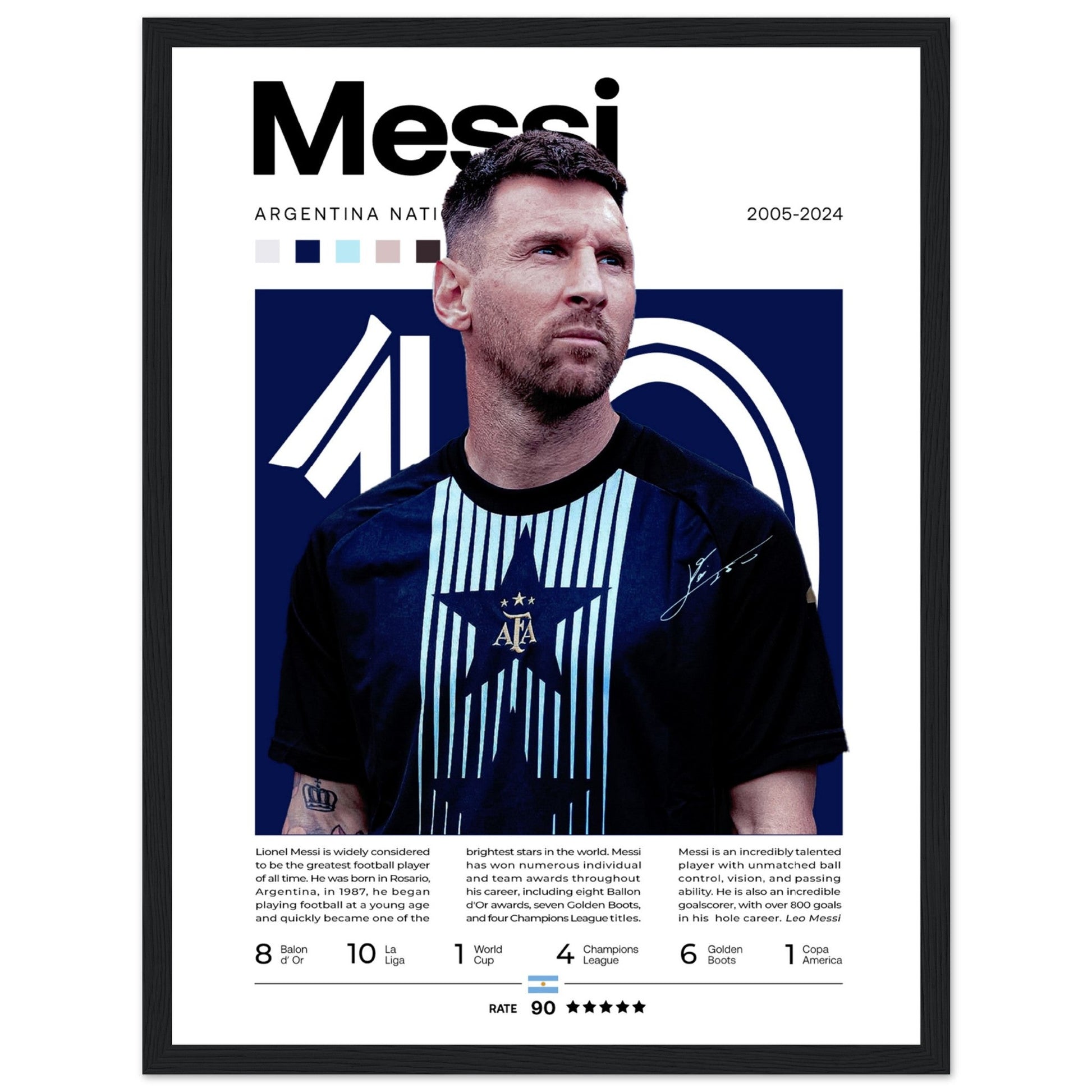 Lionel Messi - Argentinische Fußballnationalmannschaft Edition 3 - Aurora Designs