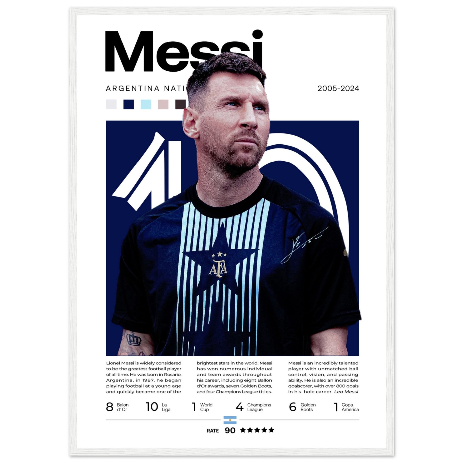 Lionel Messi - Argentinische Fußballnationalmannschaft Edition 3 - Aurora Designs