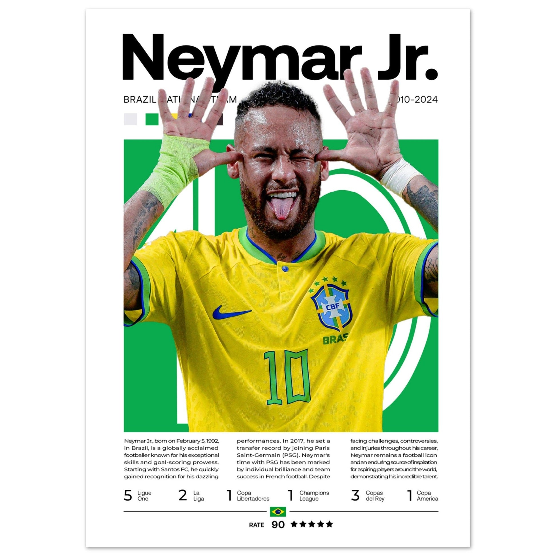 Neymar Jr. - Brasilianische Fußballnationalmannschaft - Aurora Designs