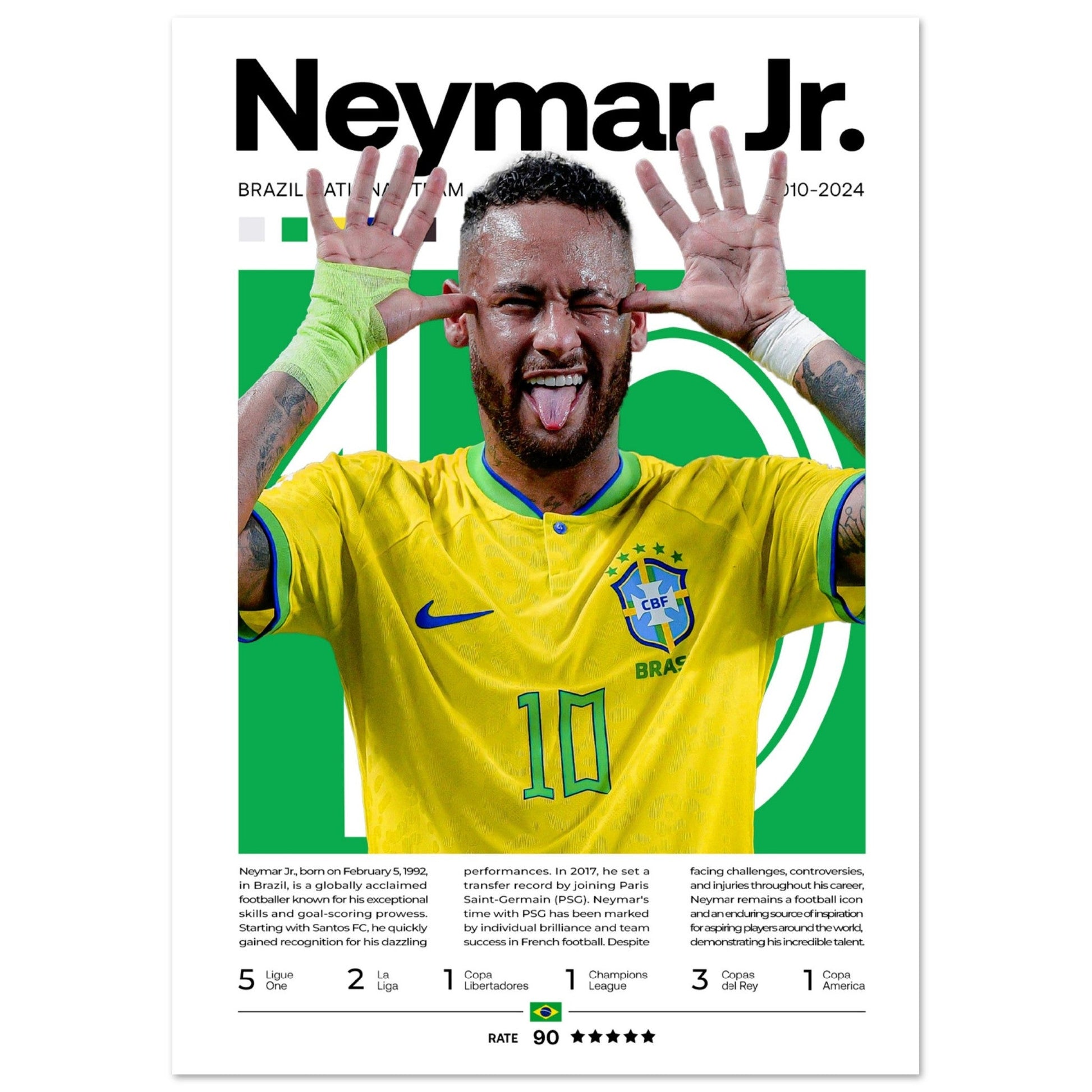 Neymar Jr. - Brasilianische Fußballnationalmannschaft - Aurora Designs