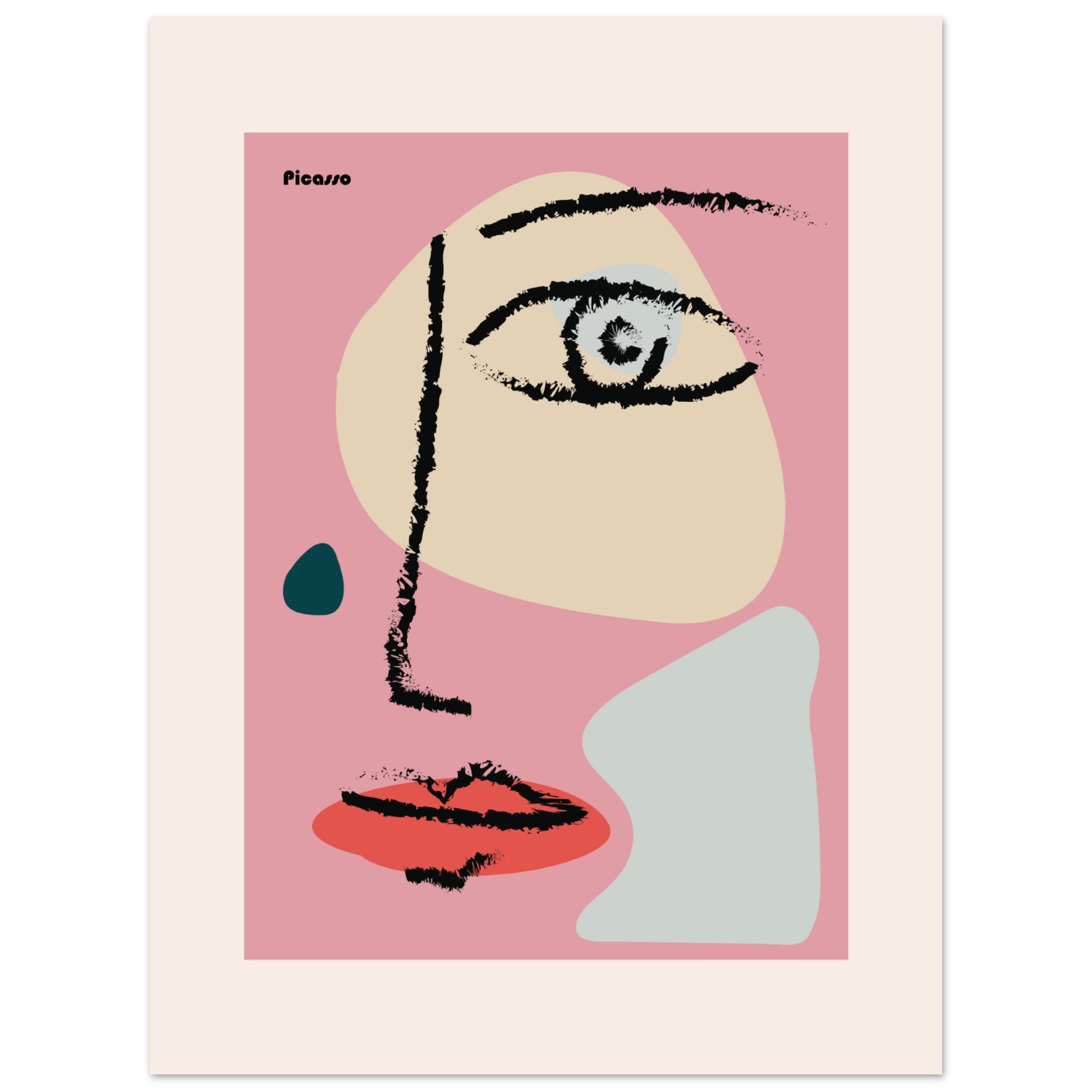 Pablo Picasso - Abstraktes Rosa - Aurora Designs