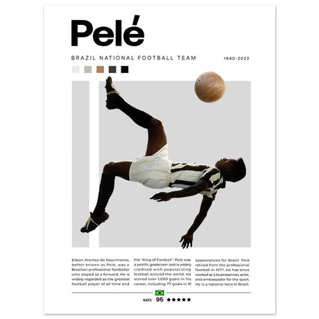 Pelé - Brasilianische Fußballnationalmannschaft Edition 1 - Aurora Designs