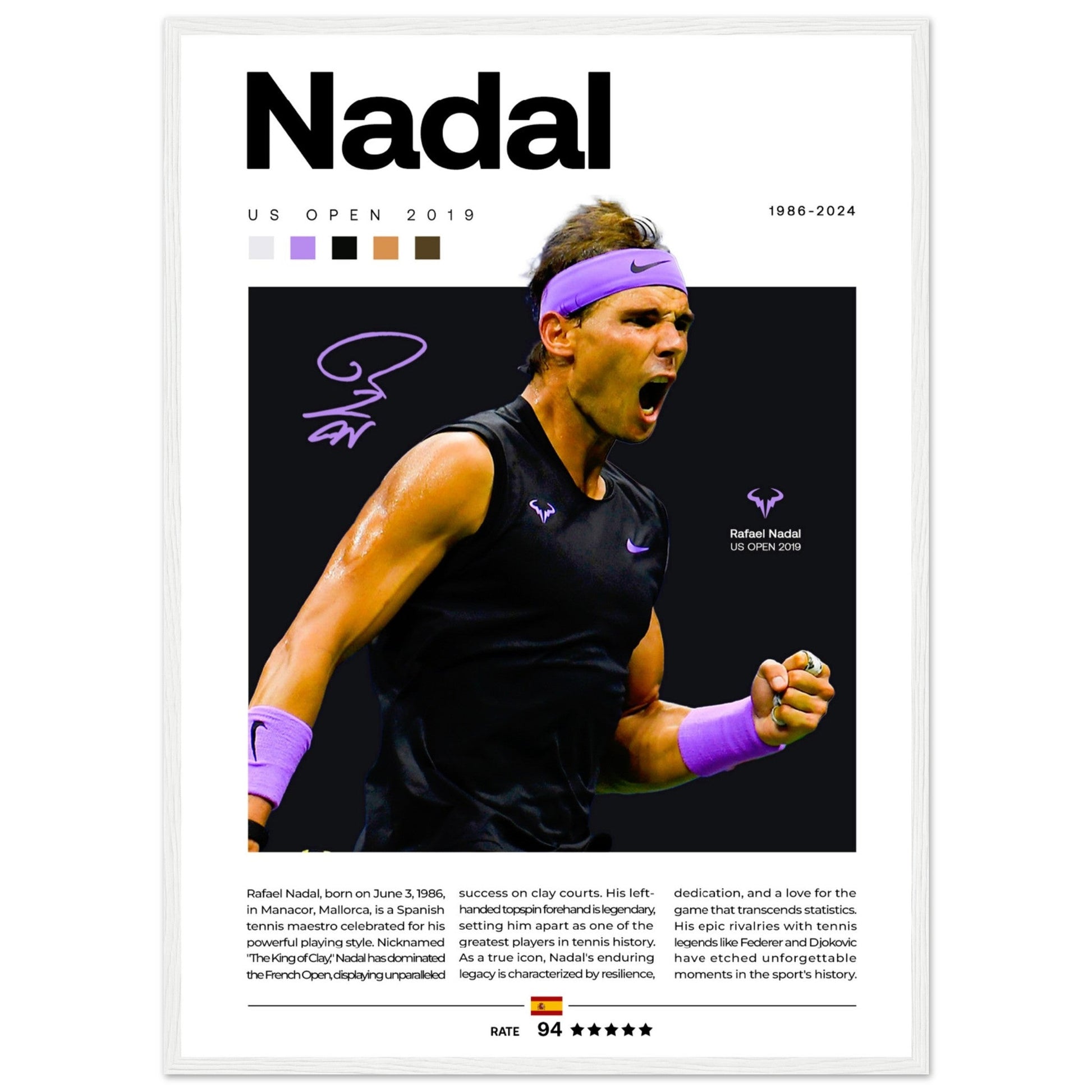 Rafael Nadal - US Open 2019 - Aurora Designs