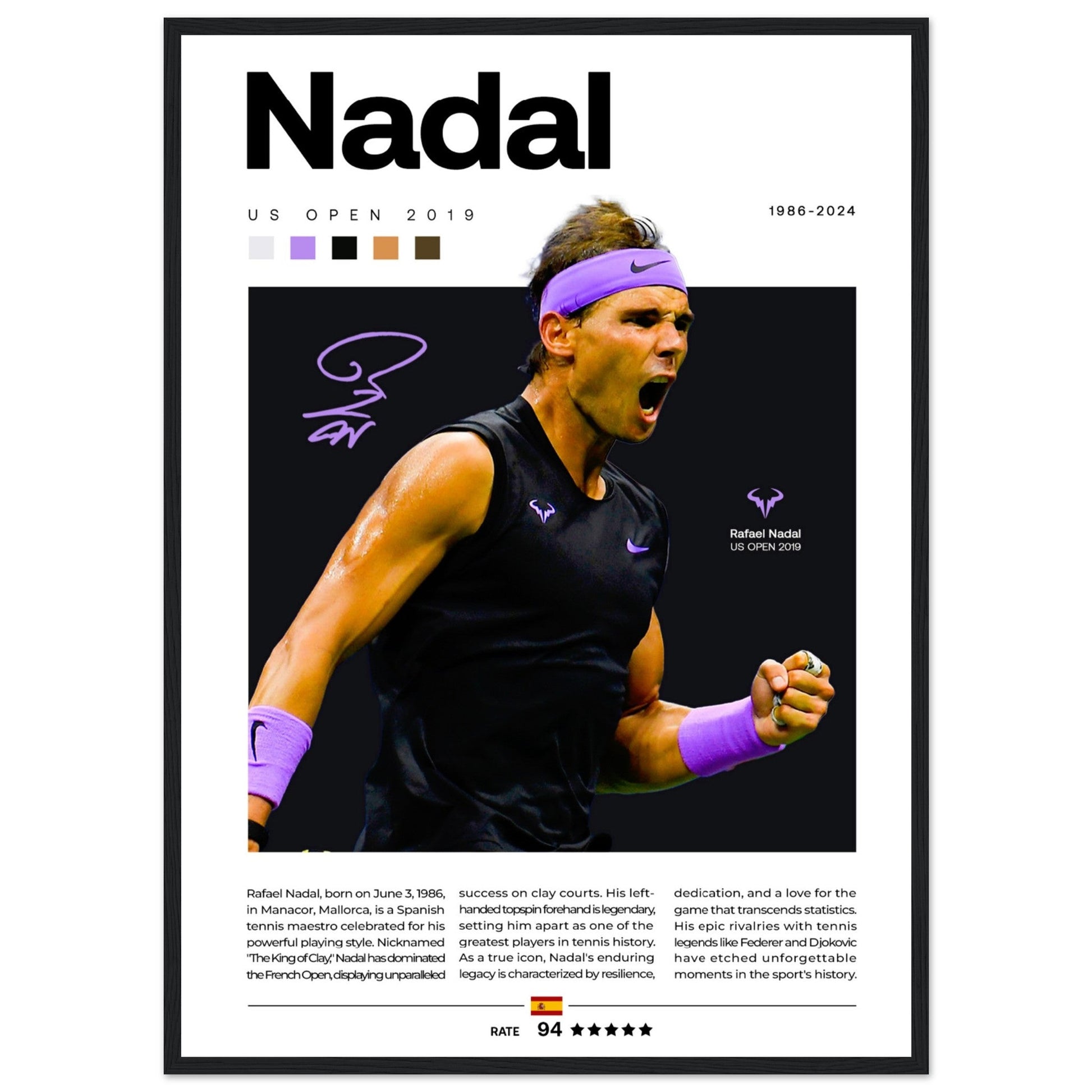 Rafael Nadal - US Open 2019 - Aurora Designs