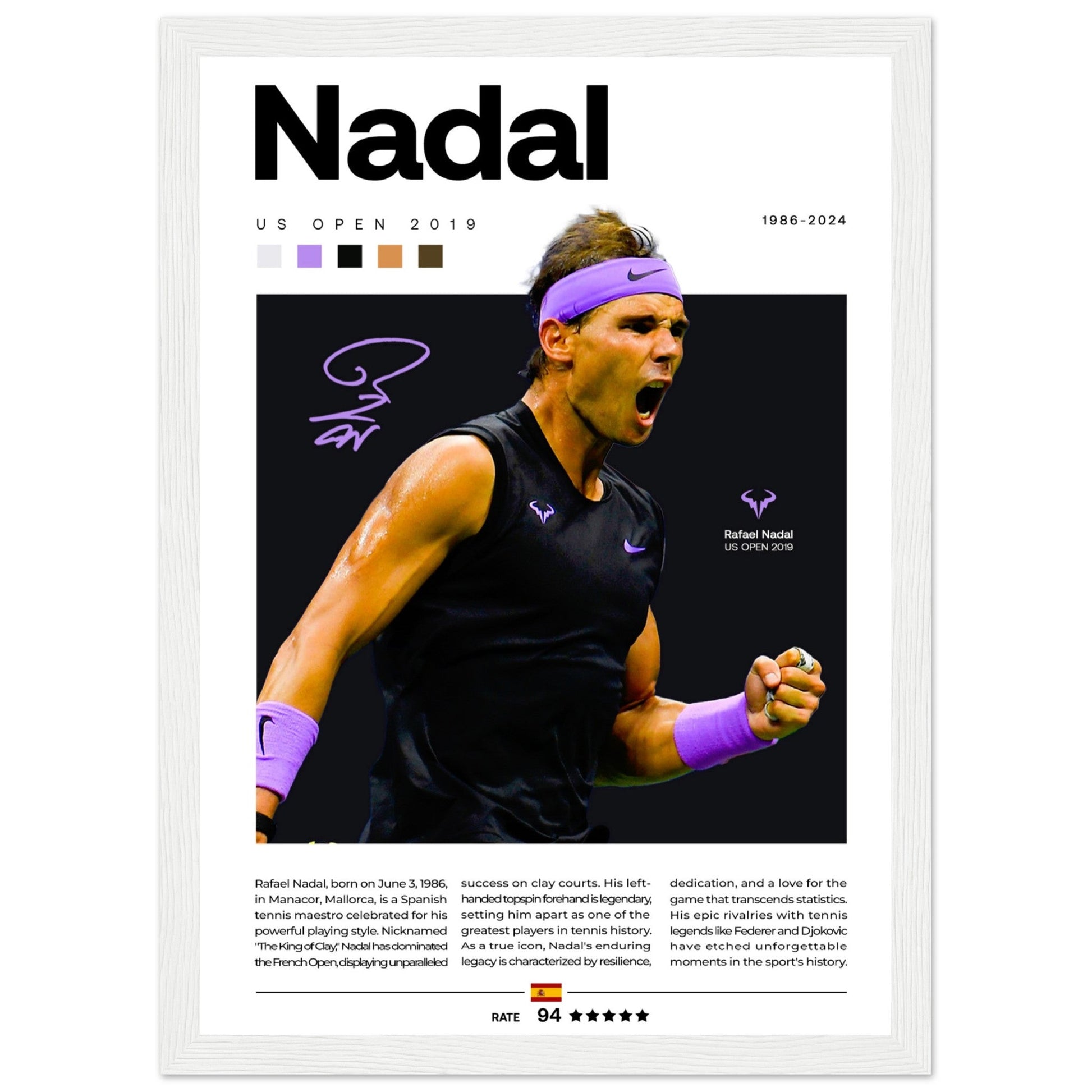 Rafael Nadal - US Open 2019 - Aurora Designs