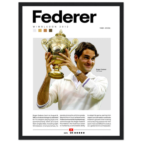 Roger Federer - Wimbledon Championships 2012 - Aurora Designs