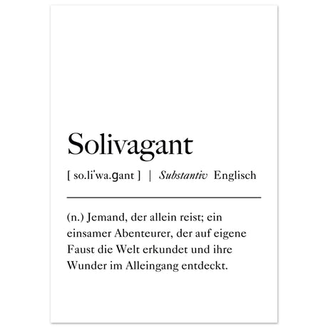 Solivagant Definition - Aurora Designs