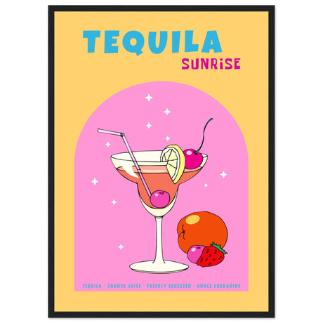 Tequila Sunrise Cocktail - Aurora Designs