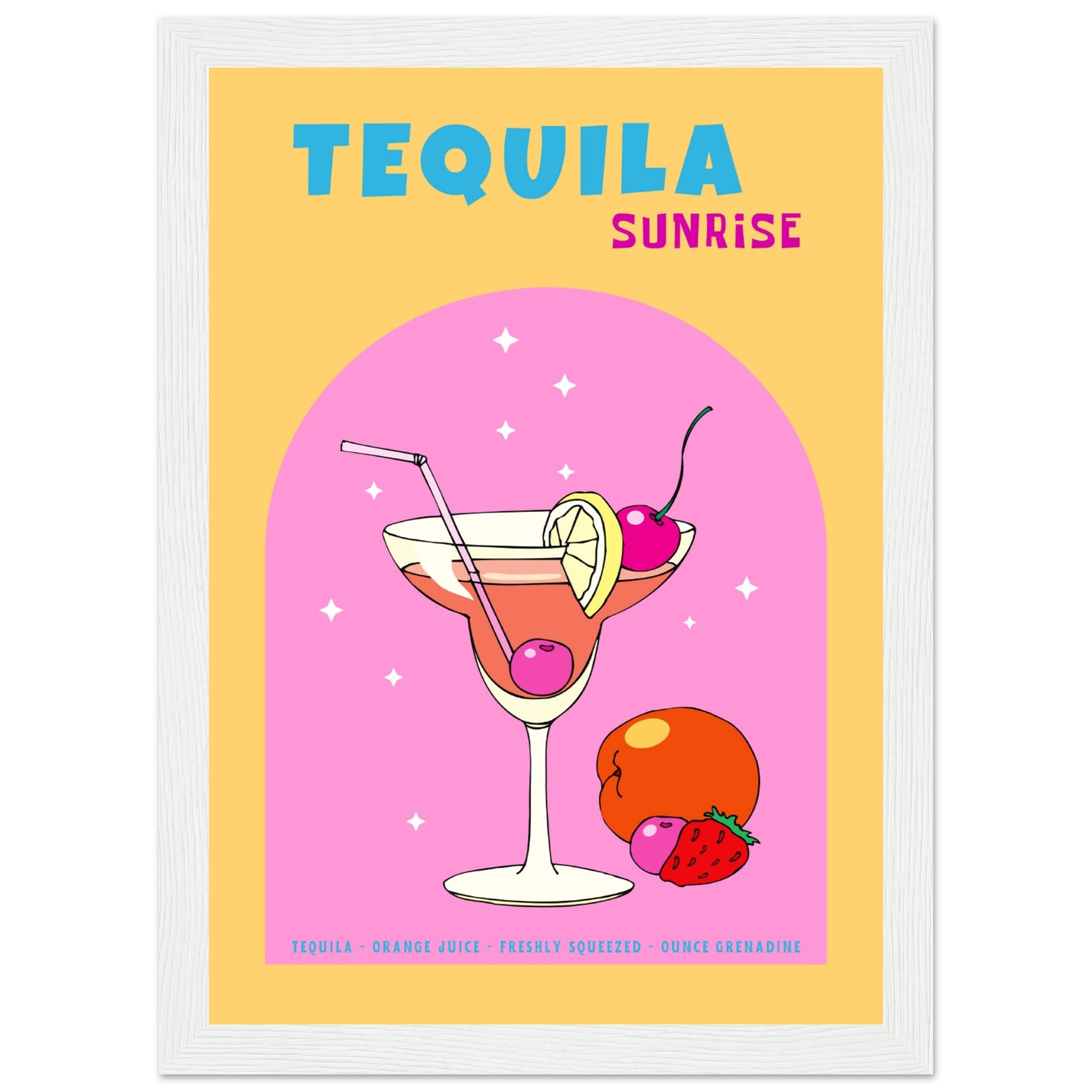 Tequila Sunrise Cocktail - Aurora Designs