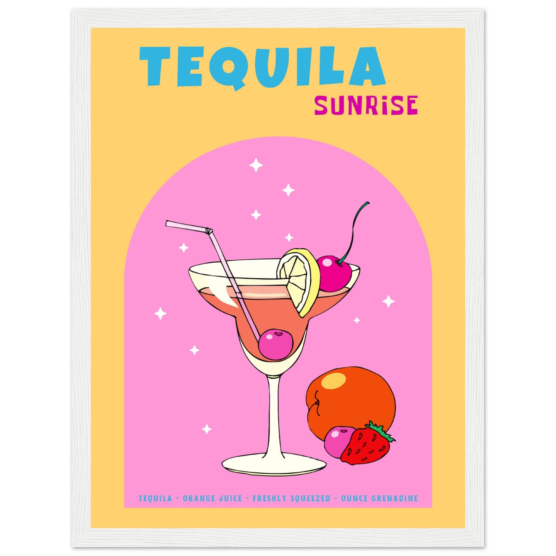 Tequila Sunrise Cocktail - Aurora Designs