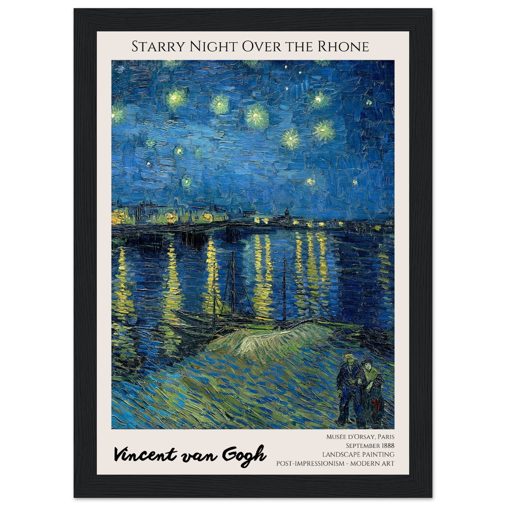 Vincent van Gogh - Sternennacht über der Rhone, 1888 V.1 - Aurora Designs