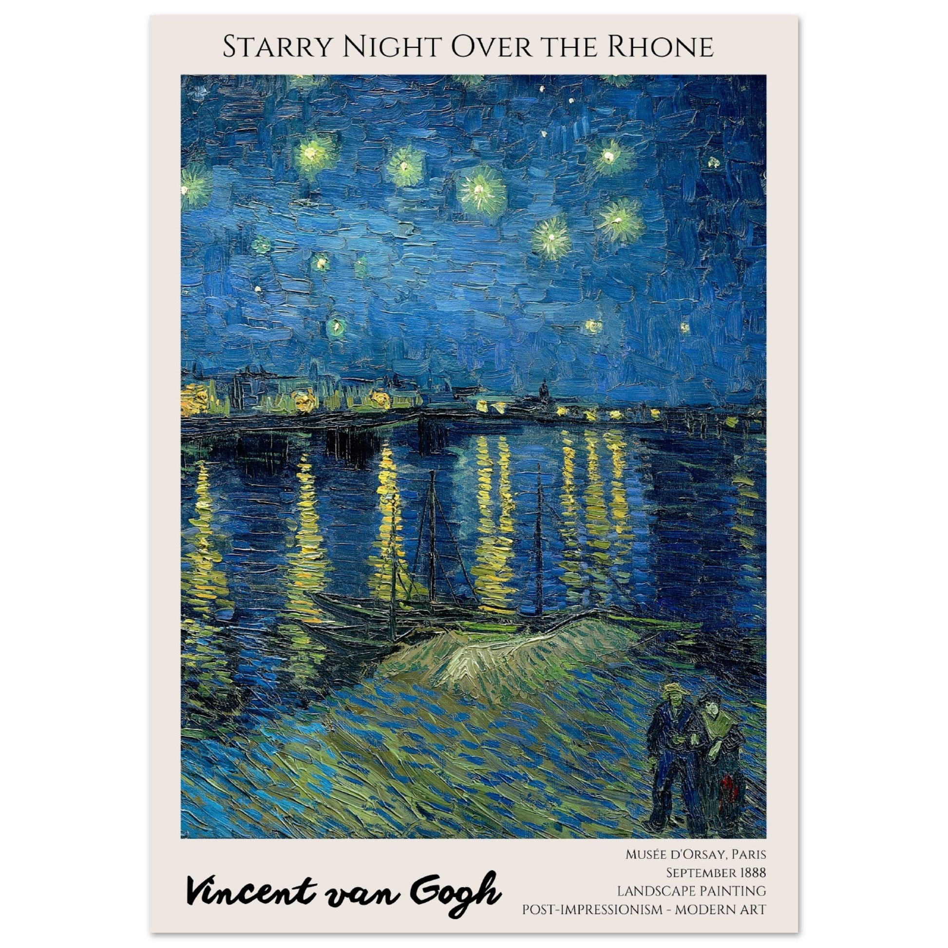 Vincent van Gogh - Sternennacht über der Rhone, 1888 V.1 - Aurora Designs