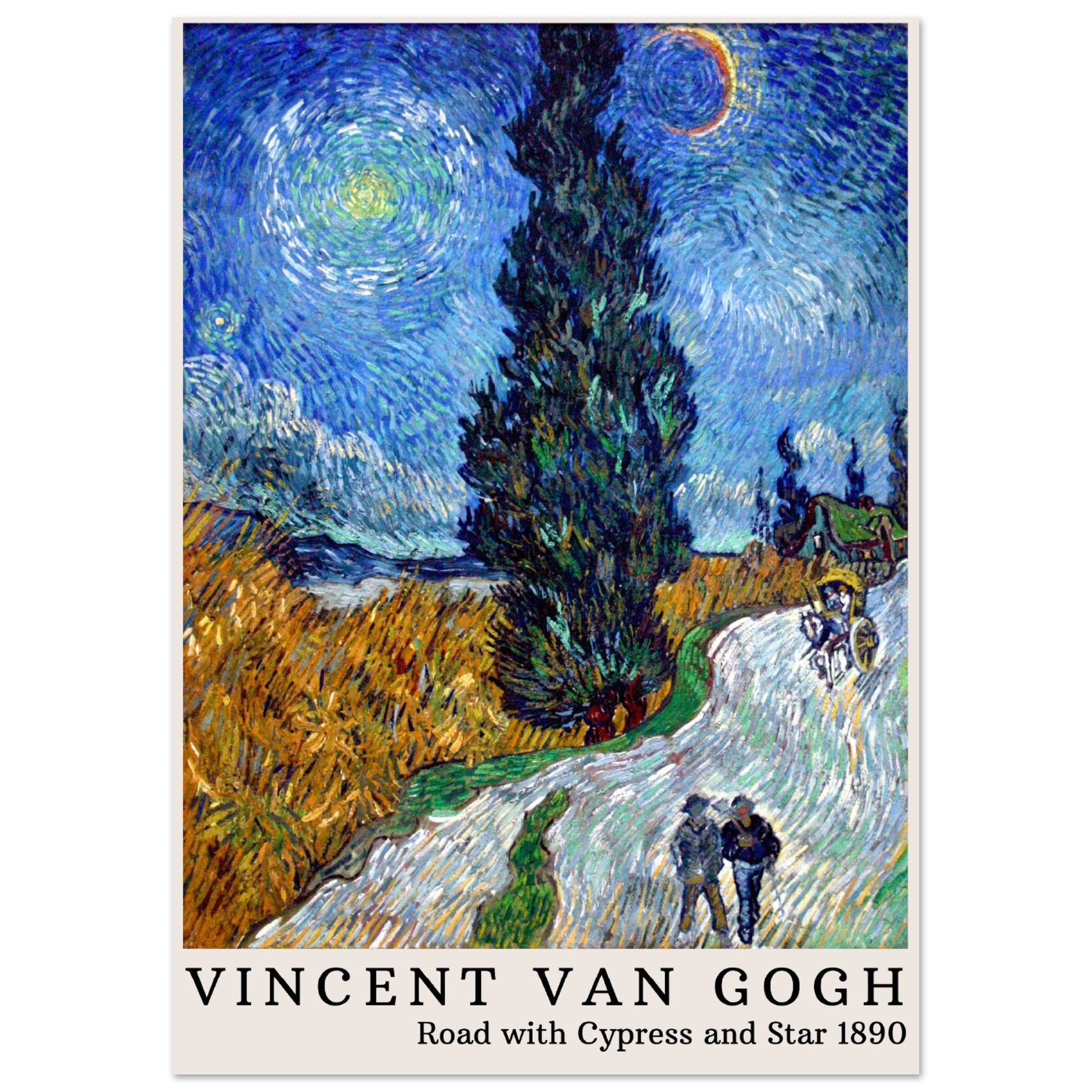 Vincent van Gogh - Straße mit Zypresse und Stern - Aurora Designs