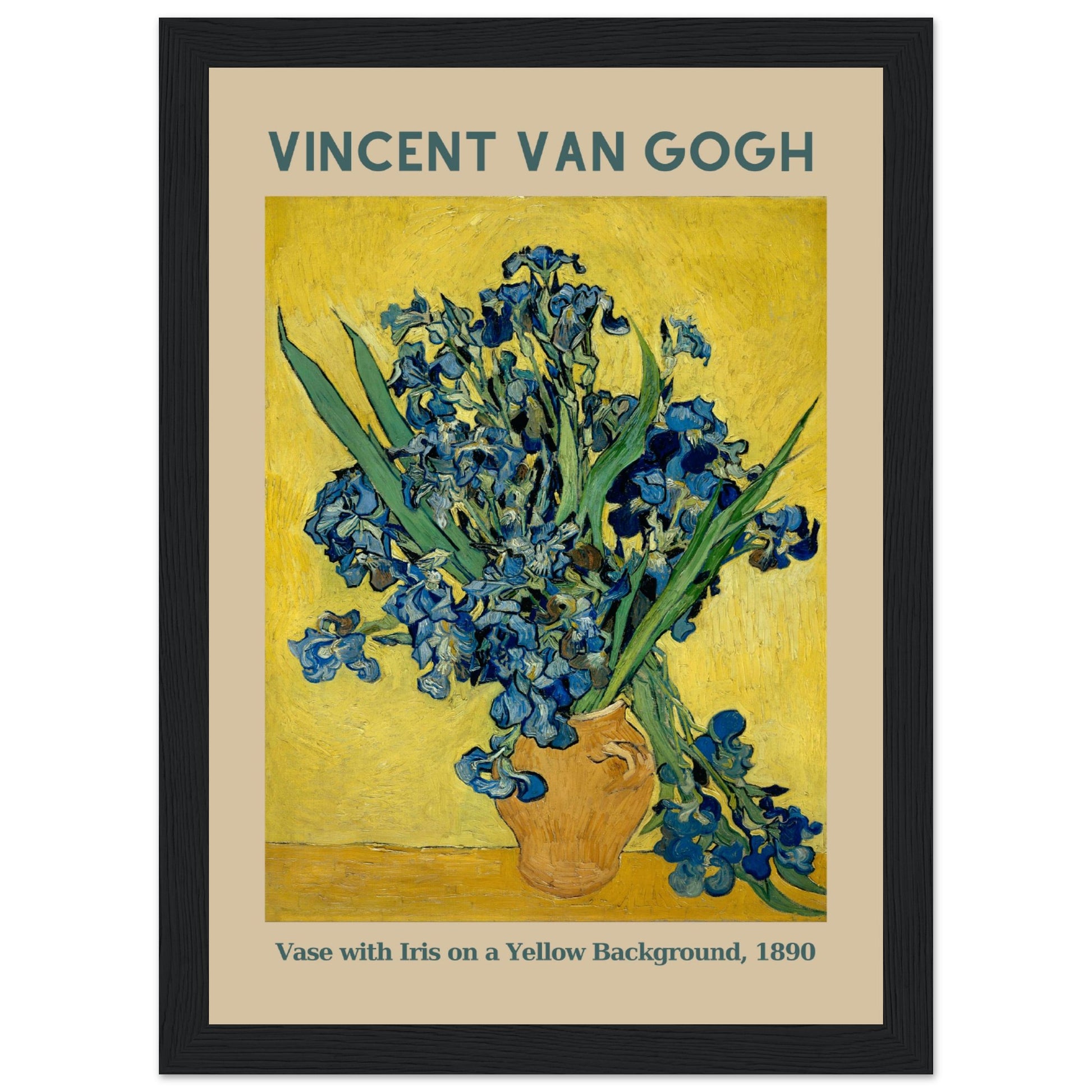 Vincent van Gogh - Vase mit Iris vor gelbem Hintergrund, 1890 - Aurora Designs