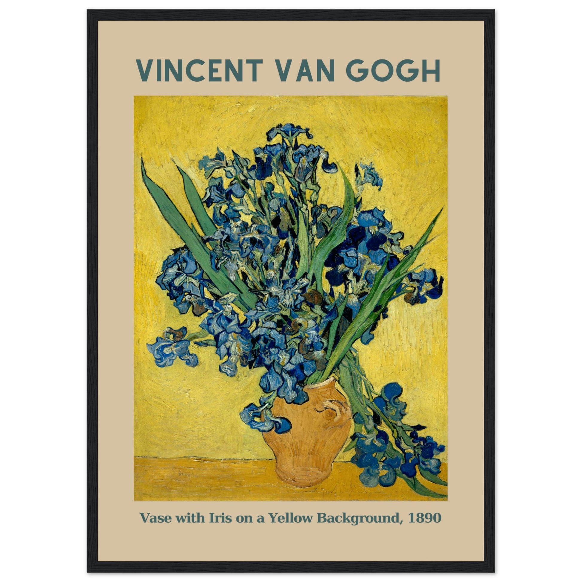 Vincent van Gogh - Vase mit Iris vor gelbem Hintergrund, 1890 - Aurora Designs