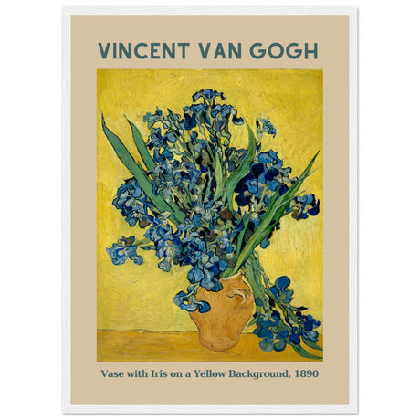 Vincent van Gogh - Vase mit Iris vor gelbem Hintergrund, 1890 - Aurora Designs