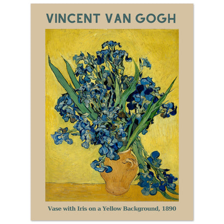 Vincent van Gogh - Vase mit Iris vor gelbem Hintergrund, 1890 - Aurora Designs