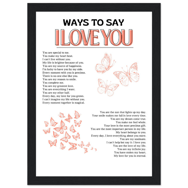 Ways to say I love you - Aurora Designs