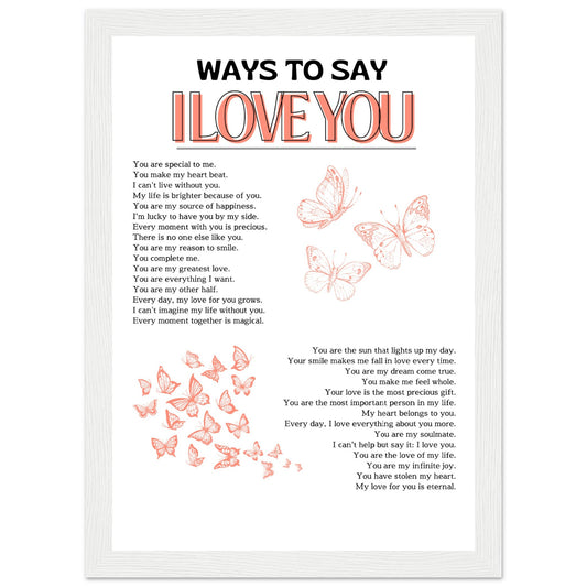 Ways to say I love you - Aurora Designs