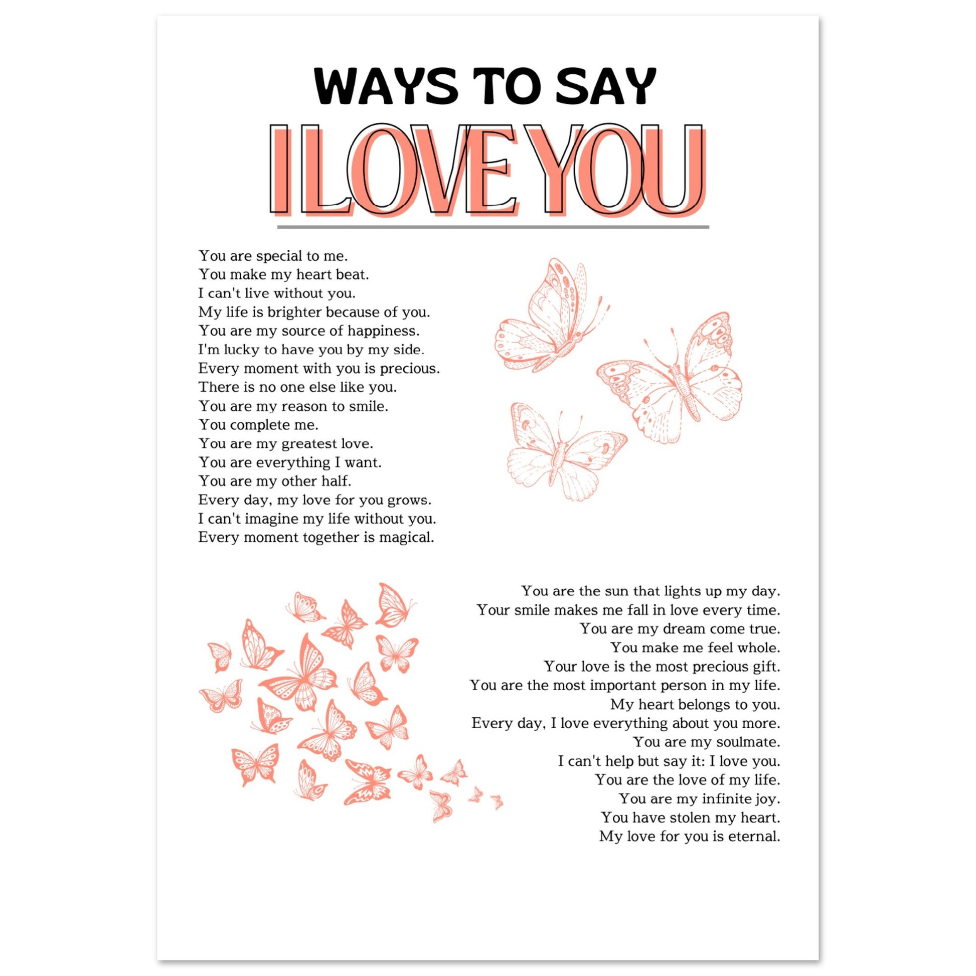 Ways to say I love you - Aurora Designs