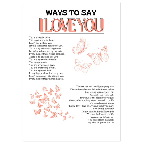 Ways to say I love you - Aurora Designs