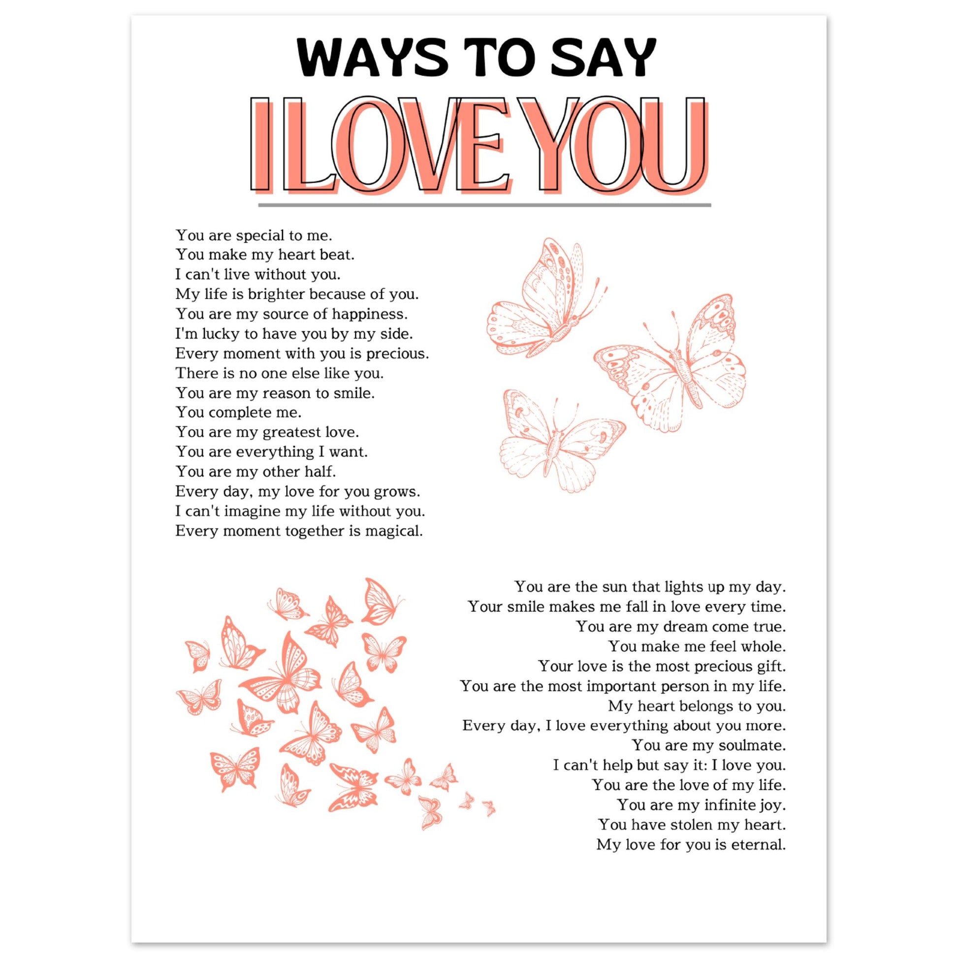 Ways to say I love you - Aurora Designs